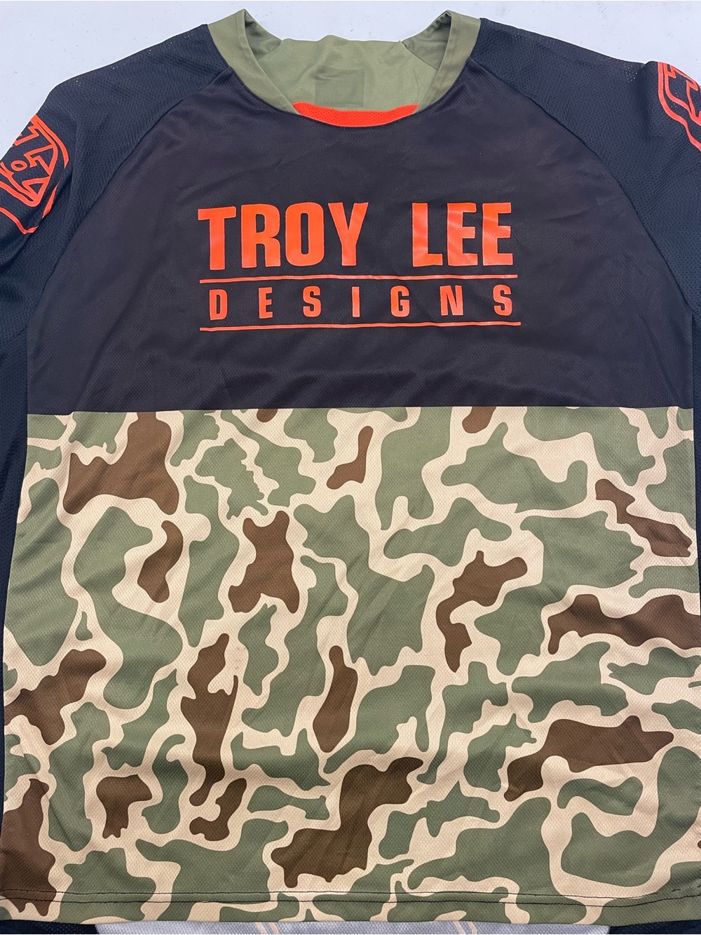 Troy Lee Designs Men’s Black & Green Camo Jersey